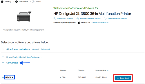 HP Click Supported Printers